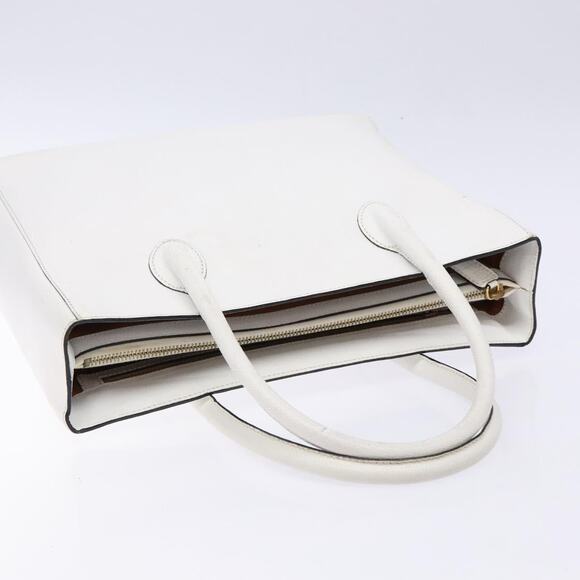 CELINE Hand Bag Leather White Gold - Picture 6 of 13